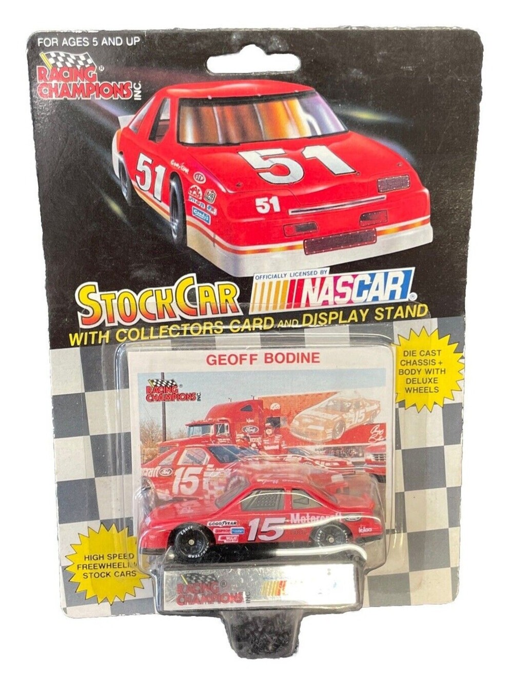 Geoff Bodine #15 Motorcraft Racing Champions 1:64 Scale Die Cast